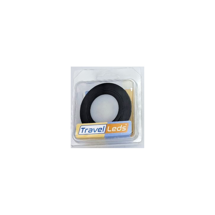 TravelLeds inb spot zwart 80mm 6+6 Leds 3K+6K klem