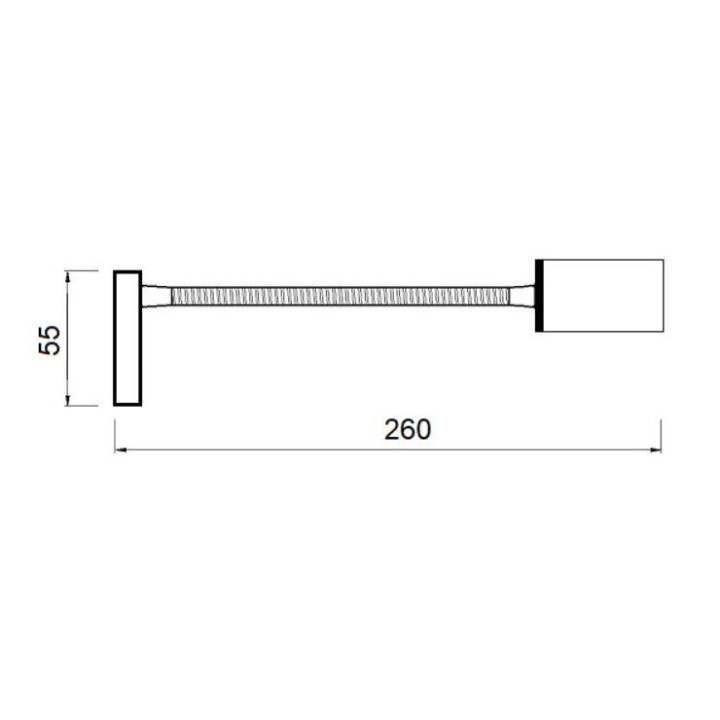 TravelLeds opb spot Ch flex led 5K 260mm opaal switch