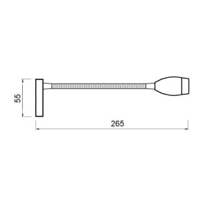 TravelLeds opb spot Ch flex led 5K 260mm Ch schakelaar