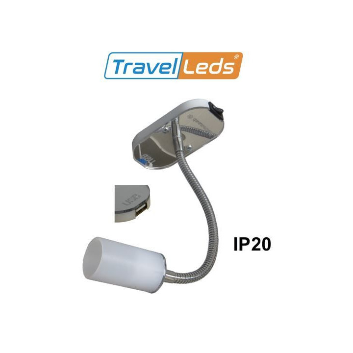 TravelLeds opb spot Ch flex led 5K 260mm opaal switch/usb