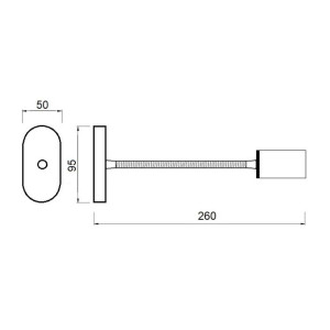 TravelLeds opb spot Ch flex led 5K 260mm opaal switch/usb