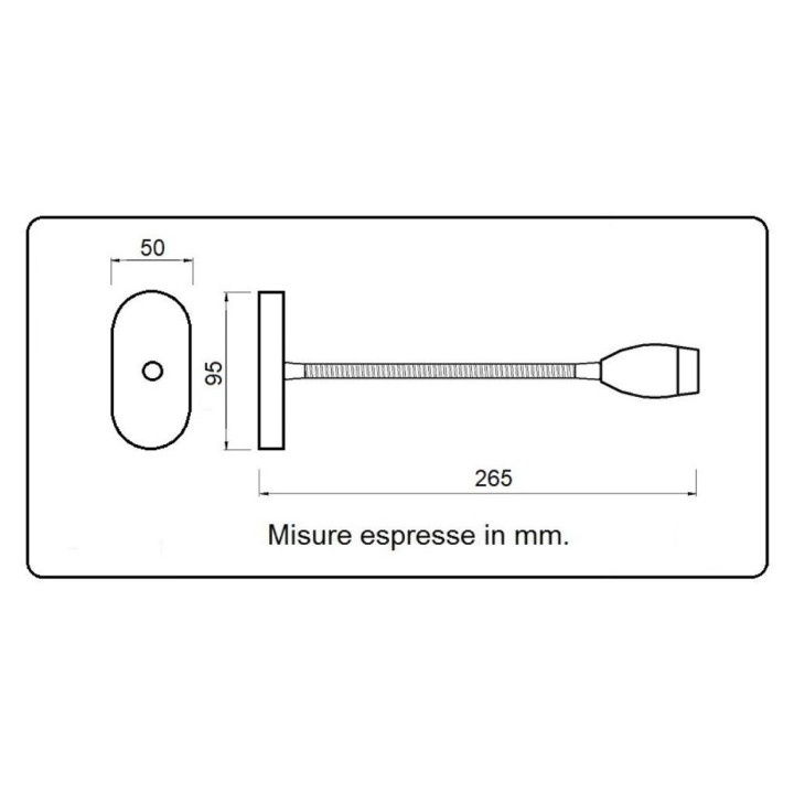 TravelLeds opb spot Zw flex led 5K 260mm Ch switch/usb