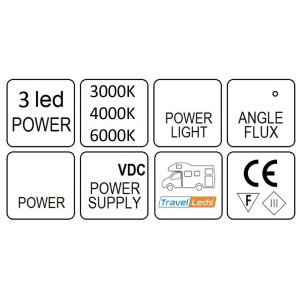TravelLeds opb spot Ch flex led 3K+5K 315mm switch/usb