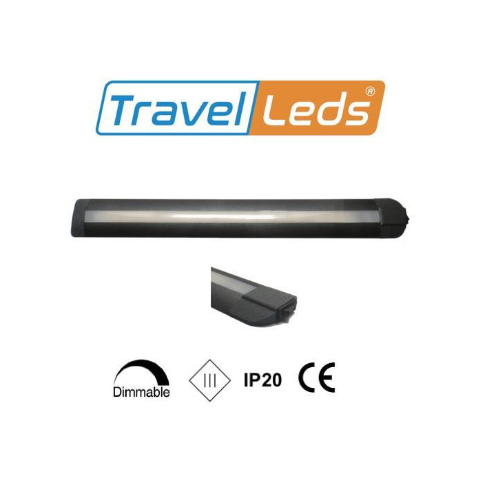 TravelLeds Lineaire alu zw COB 3K 326 mm switch