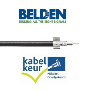 Belden H125D00 Coax DuoBond+ PVC KABELKEUR zwart Haspel 250m