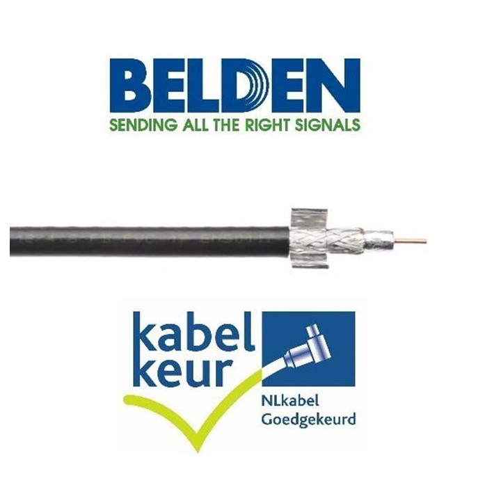 Belden H125D00 Coax DuoBond+ PVC KABELKEUR zwart Haspel 250m
