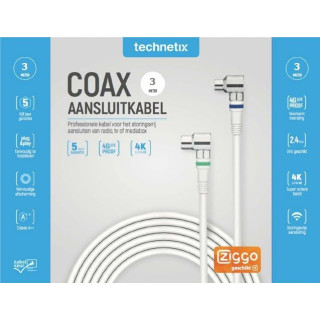 Technetix RLA++21-3-S SHOP CATV IEC coaxkabel 3mtr. Ziggo
