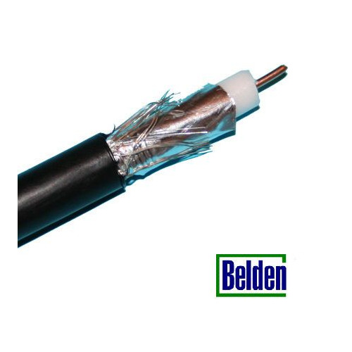 Belden H125 coax PVC zwart 500 mtr. Haspel Eca