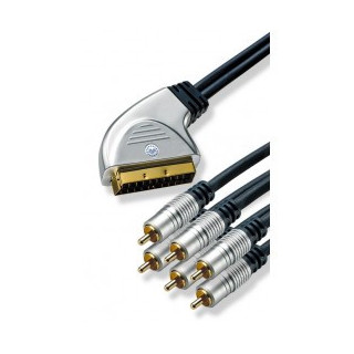 AV Scart 6 Cinch (2V+4A)In/Out 5 Mtr. opop