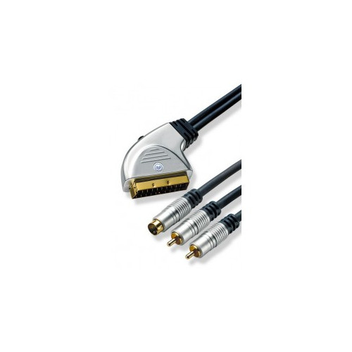 AV Scart W/Sw.  S-Video+2Cinch (Aud) 5 Mtr. opop