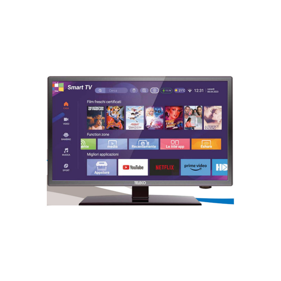 Teleco TEK 24W11 SMART TV24" Andriod 11, DVB-S2/T2,9-32V,Teleco TEK 24W11 SMART TV24" Andriod 11, DVB-S2/T2,9-32V