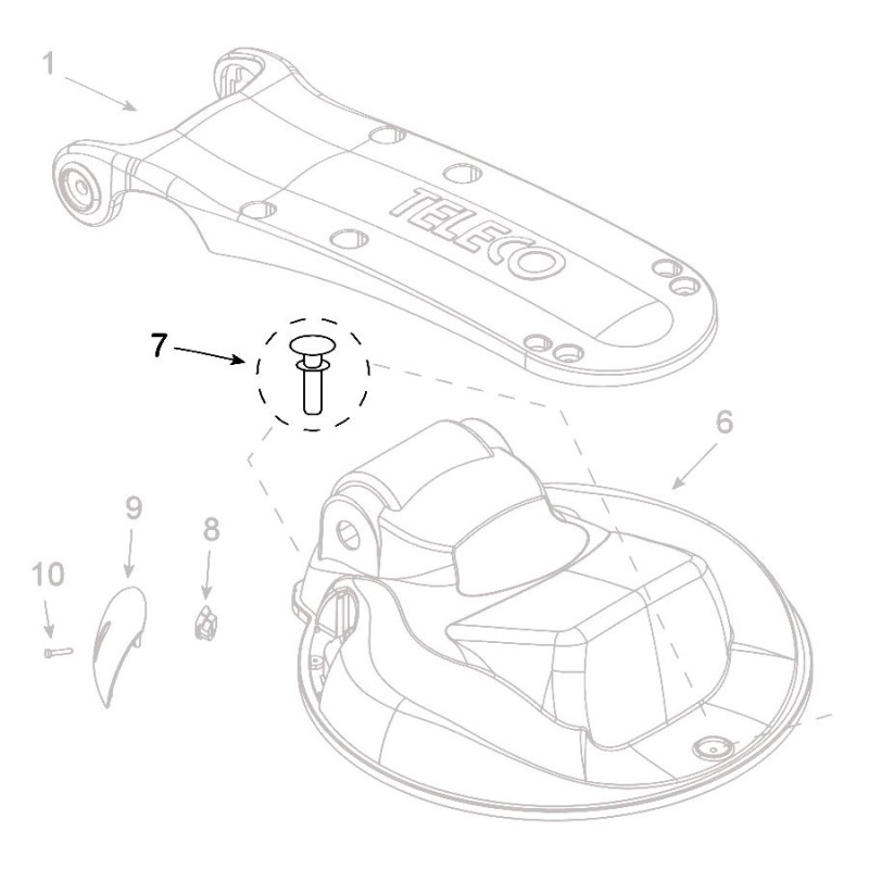 Teleco 10442 spare part blindklinknagel motorkap CL.E.65/85