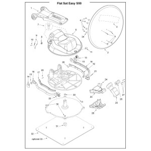 Teleco 11899 spare part Sticker voor schotel FlatSat Easy