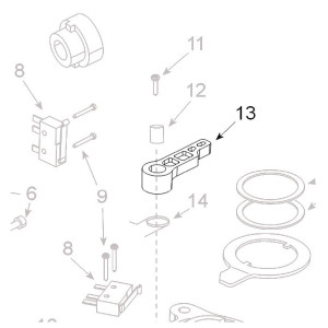 Teleco 12321 spare part Zamak drukschakelaar T.65/85