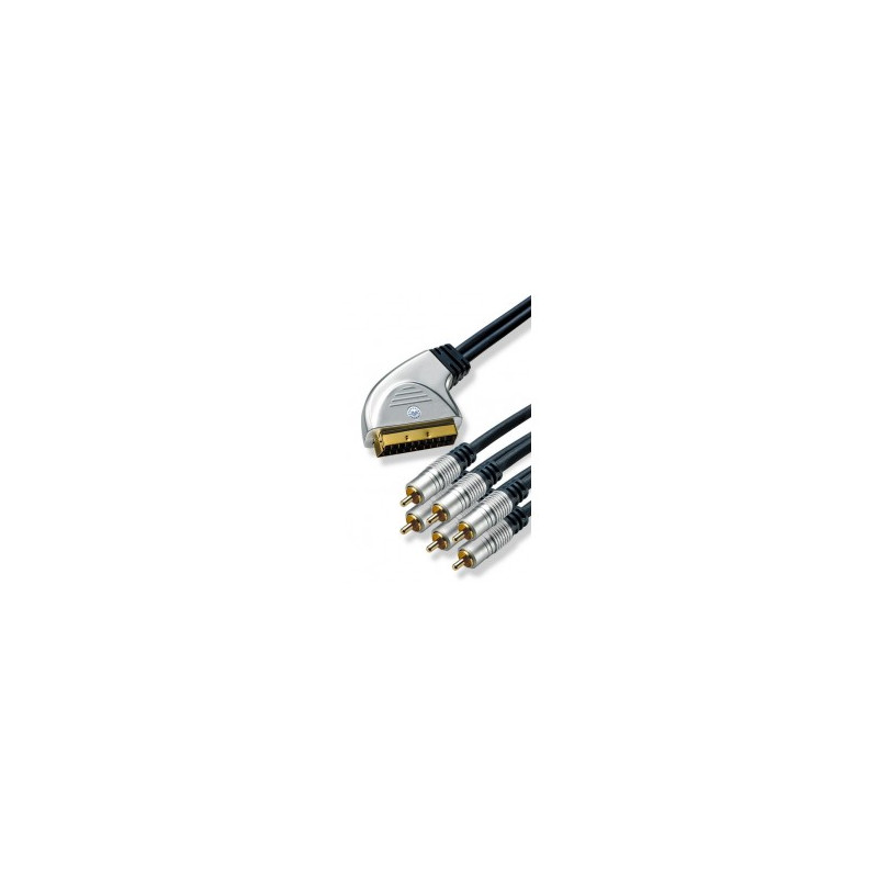 AV Scart  6 Cinch (2V+4A)In/Out 5 Mtr. opop