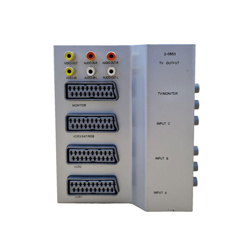 02-0853 Scartbox Videocontroller Zilver 4 Scart+ 6 C / 58180