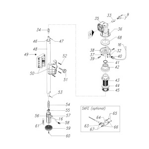 Teleco 02355 spare part Onderlegring kabeldoorvoertule