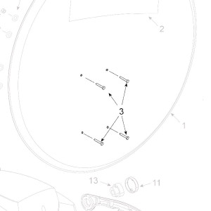 Teleco 08595 spare part Schroef M5X14 T.65