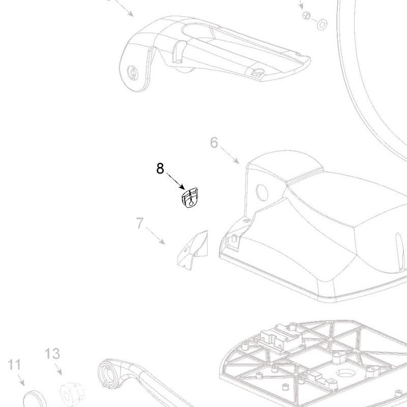 Teleco 11008 spare part Hole grommet T.CL.E.65/85
