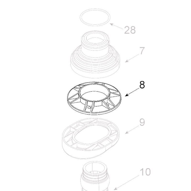 Teleco 11523 spare part Buisdoorvoer ring Voy.65/85