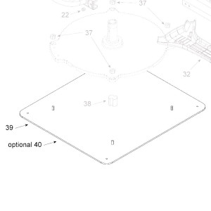 Teleco 10395 spare part Montageplaat 60x60 CL.E.65/85