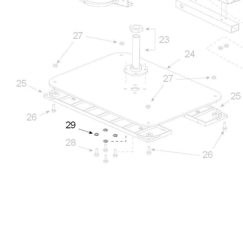 Teleco 04911 spare part Onderlegring grover M6 T.65/85
