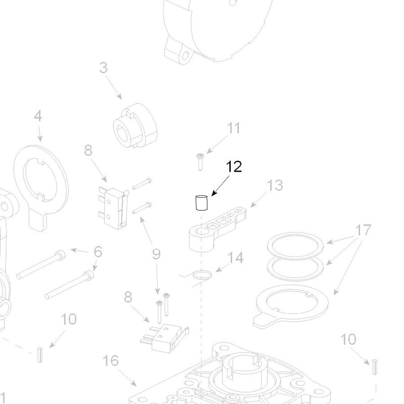 Teleco 12856 spare part Messing lagerbus T.65/85