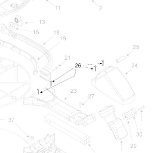 Teleco 10782 spare part Zelftapp.schroef M3.9x25 E.Voy.65/85
