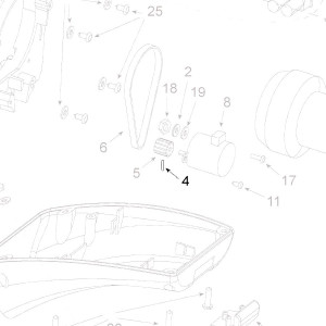 Teleco 10260 spare part stelschroef M2.5 voor pulley
