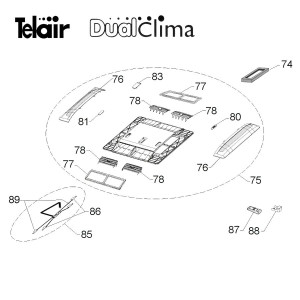 Telair 06238 spare part Filter inkomende lucht p/st