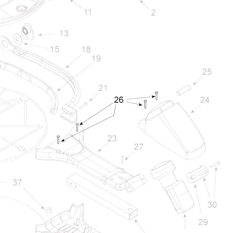 Teleco 10782 spare part Zelftapp.schroef M3.9x25 E.Voy.65/85