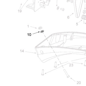 Teleco 10373 spare part Onderlegring plat D5