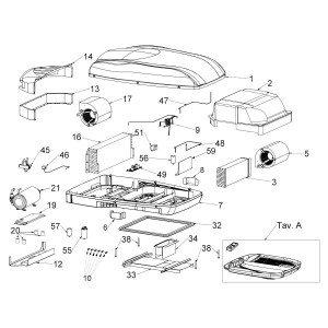 Telair 06113 spare part wit blindnagel Telair airco