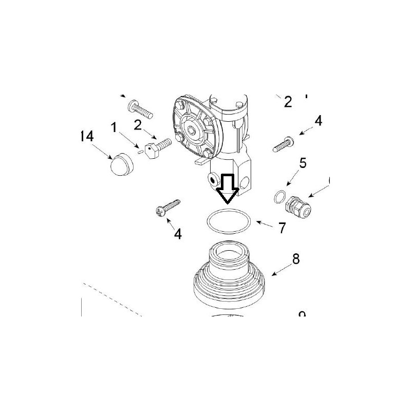 Teleco 12030 spare part Veer voor rubberen afdichting