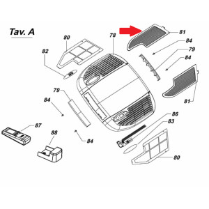 Telair 03510 spare part Filter verdampingsunit p/st