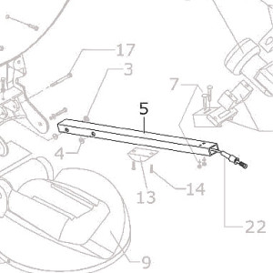 Teleco 08995 spare part LNB draagarm Magicsat 850 (SLNB45)