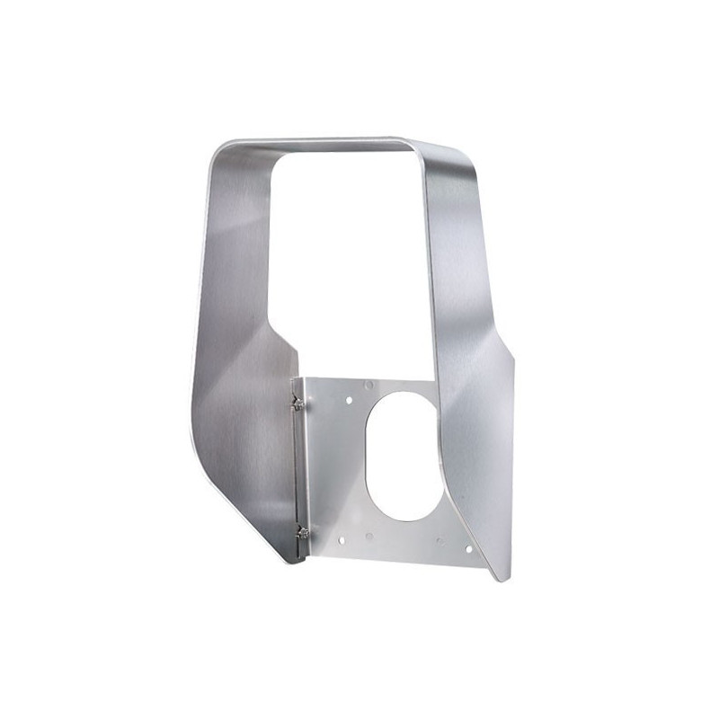 Protective roof for stainless steel pillar