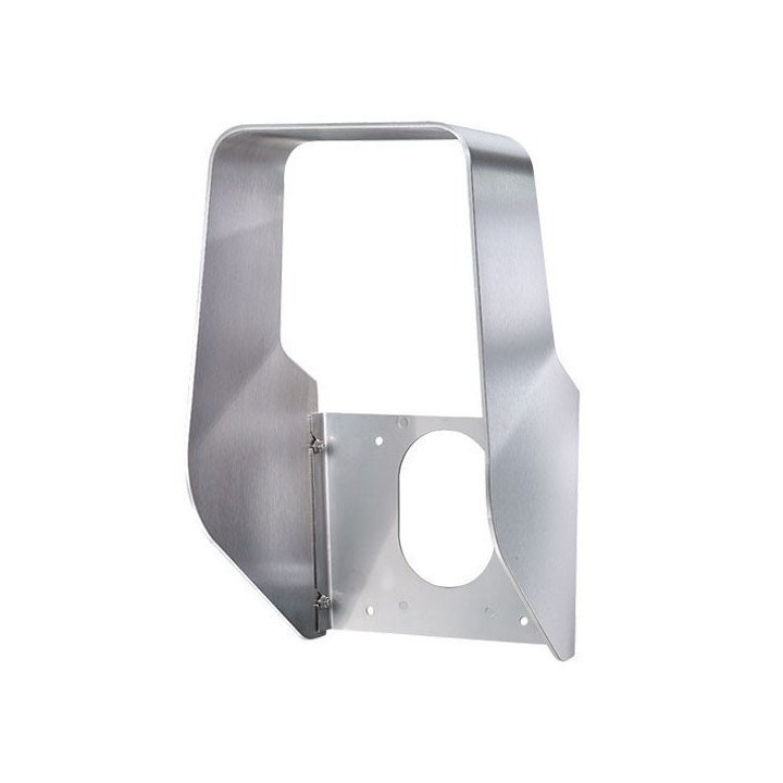 Protective roof for stainless steel pillar