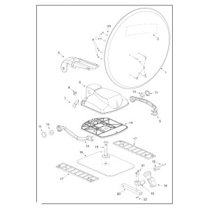 Teleco 12859 spare part kl.Plastic kabeldoorvoer kap T.65/85