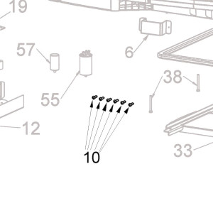 Telair 06113 spare part wit blindnagel Telair airco