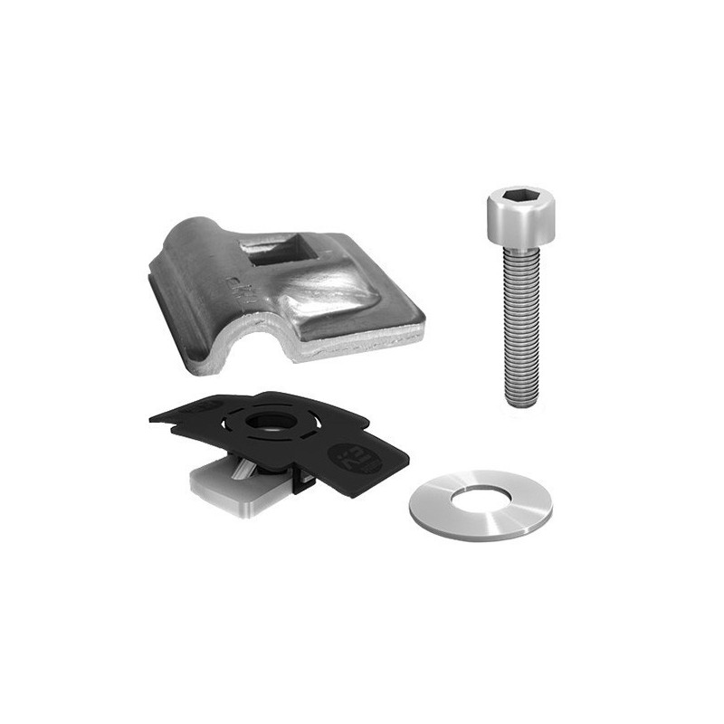 Lightning protection clamp Alu 8mm - Set