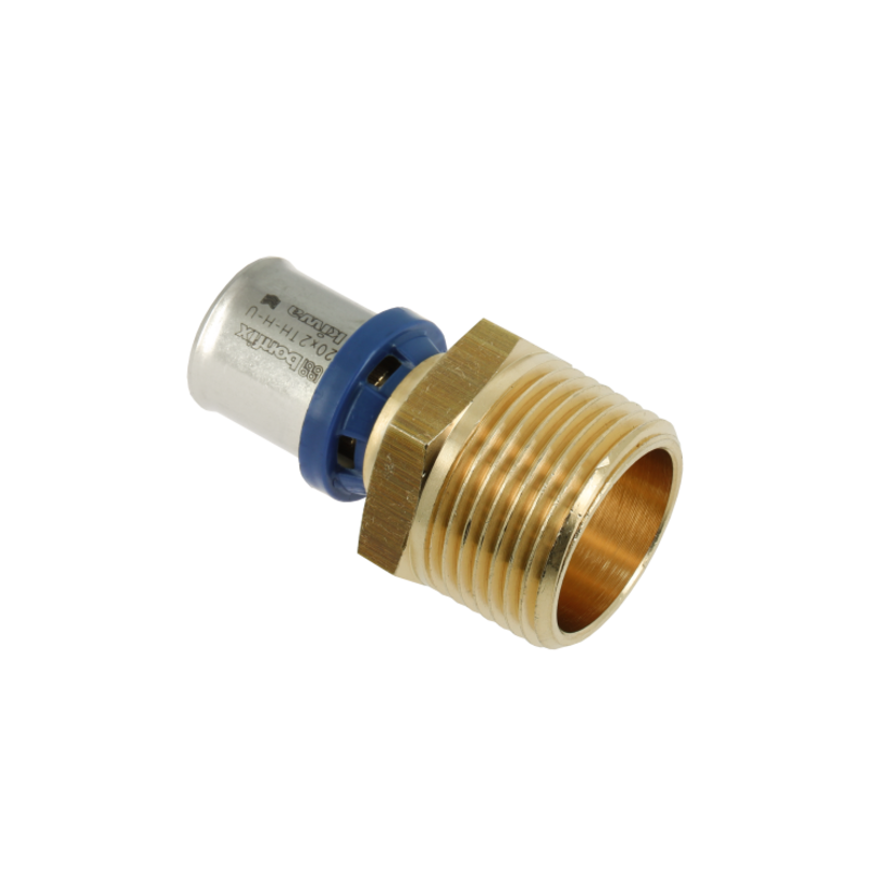 BONFIX 2000264 - Perskoppeling recht - Messing - 20 x 1" G M