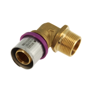 BONFIX 2001038 - Perskoppeling haaks 90° - Messing - 26 x 1" G M