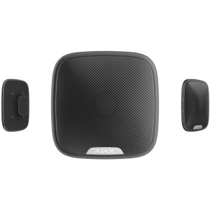 Ajax StreetSiren, zwart, draadloze buitensirene met LED