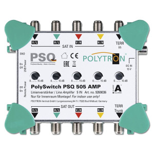 Polytron PSQ 505 AMP Multiswitch lijnverst. 5 in 5 uit opop