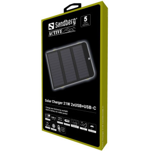 Sandberg Solar Charger 21W 2xUSB+USB-C