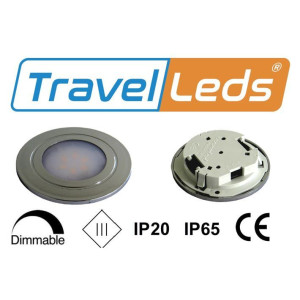TravelLeds inb spot Ch 80mm 6+6 Leds 3K+6K schroef