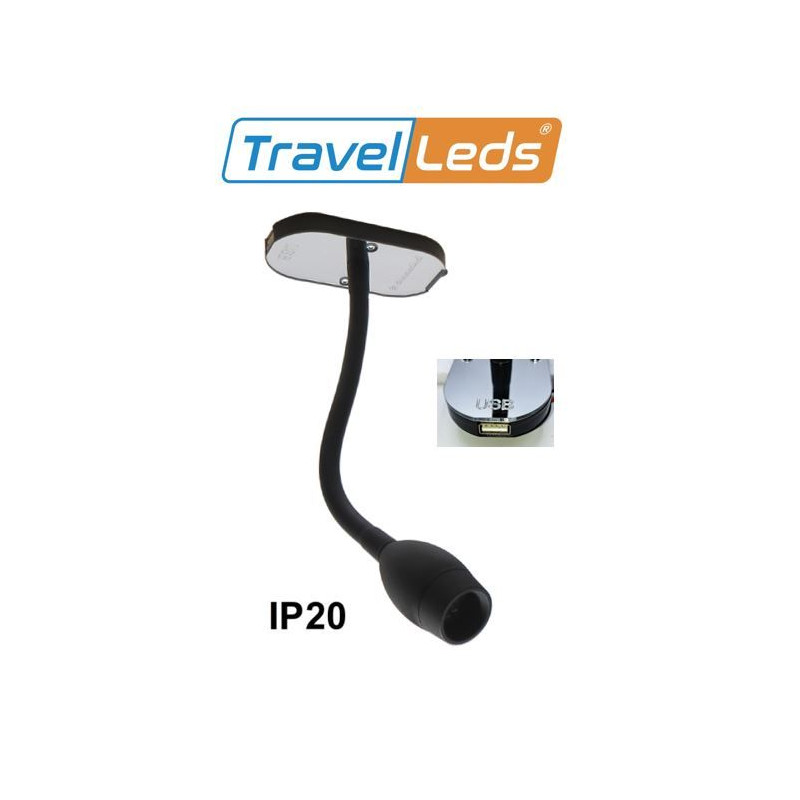 TravelLeds opb spot Zw flex led 5K 260mm Ch switch/usb
