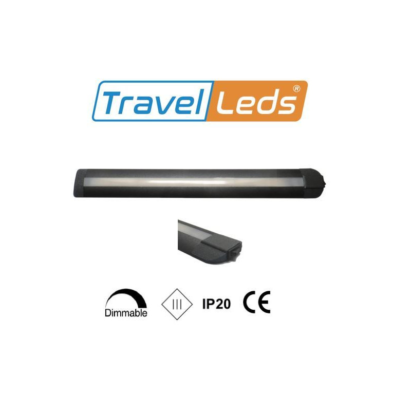 TravelLeds Lineaire alu zw COB 3K 326 mm switch