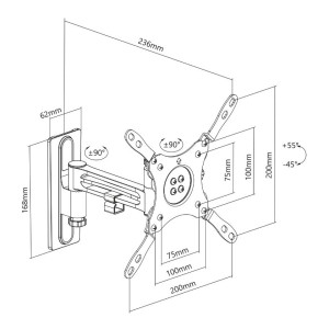 My Wall HC2-2 TV Beugel 13-43'' (15kg / 23.6cm)